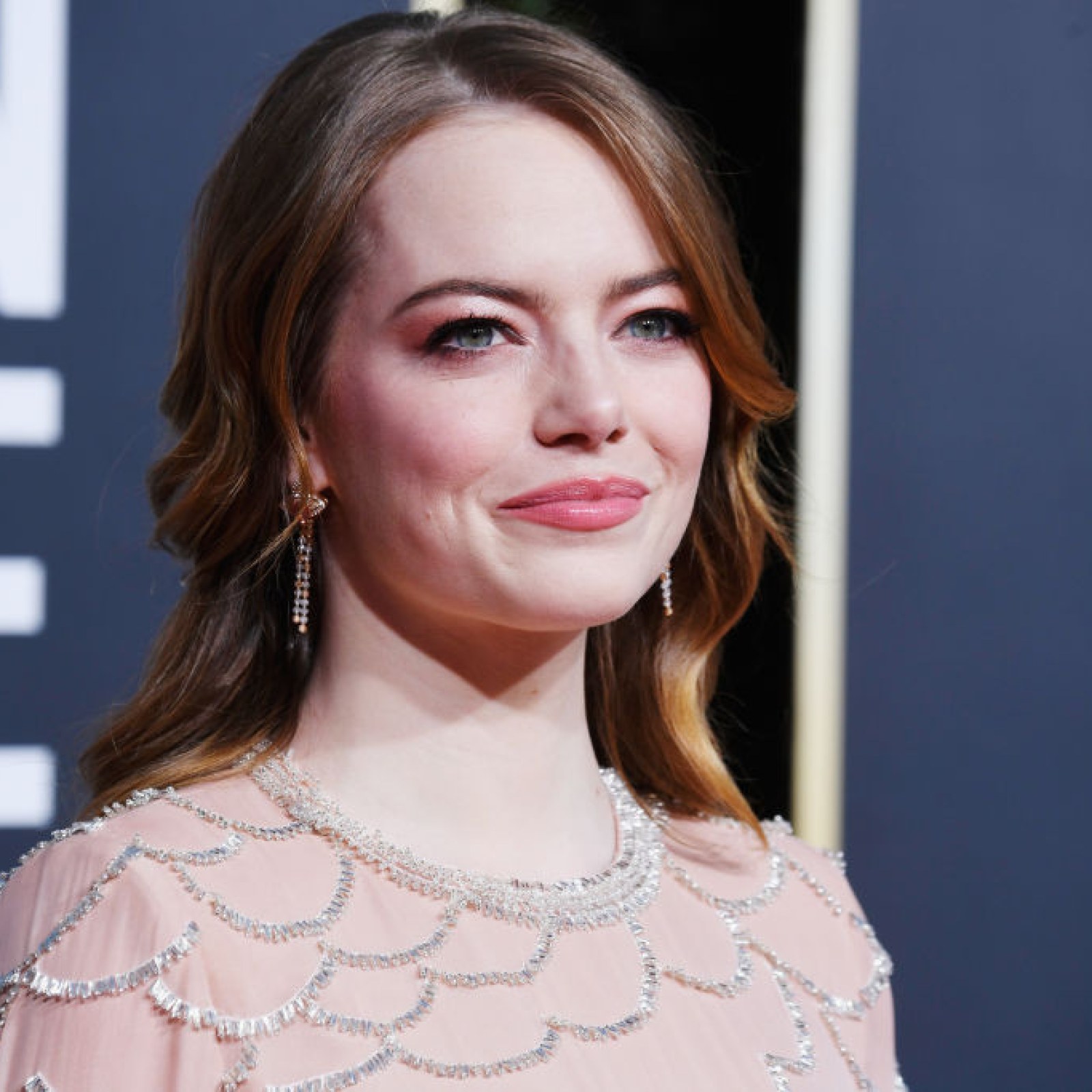emma stone la la land pink dress Emma Stone finishes filming musical romance La La Land with Ryan Gosling