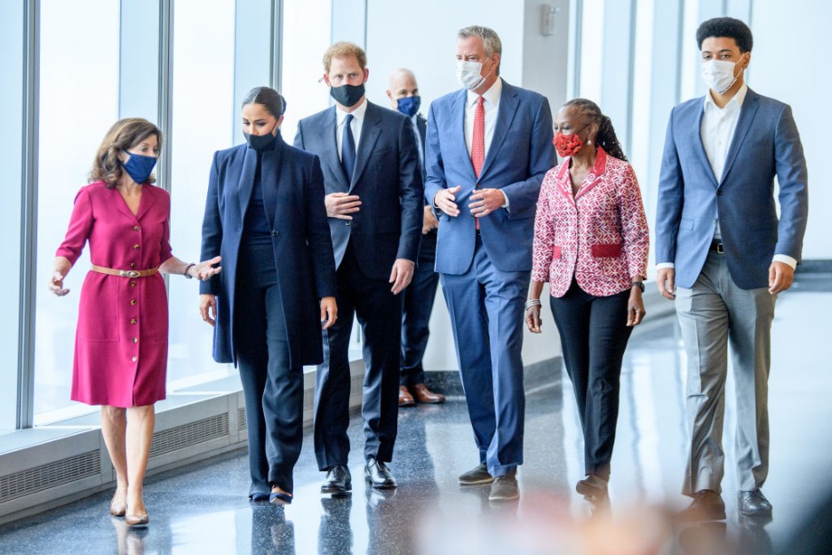 The Duke And Duchess Of Sussex Visit One World Observatory With NYC Mayor Bill De Blasio
