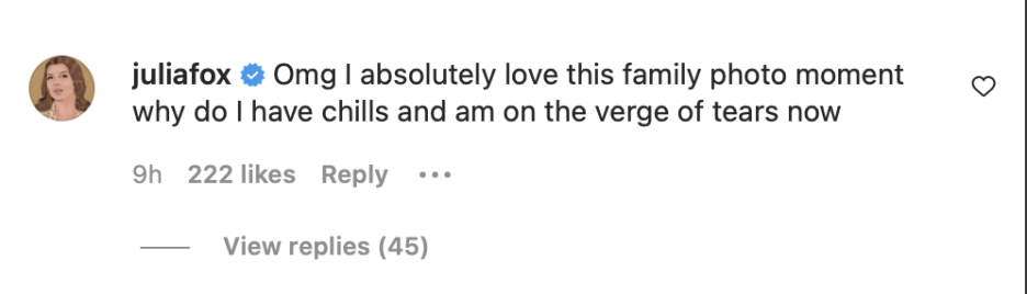 Julia Fox Comment