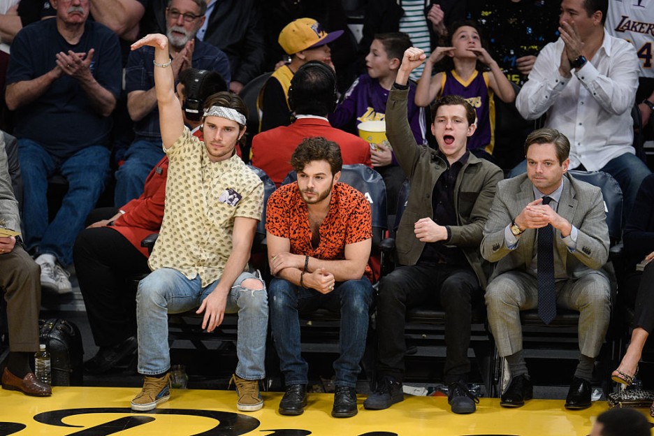 Celebrities At The Los Angeles Lakers Game