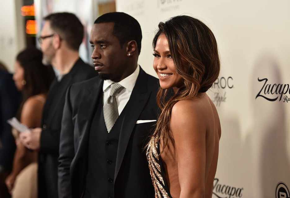 Sean 'Diddy' Combs and actress Cassie Ventura attend the premiere of Lionsgate's 'The Perfect Match' at ArcLight Hollywood on March 7, 2016 in Hollywood, Calif.