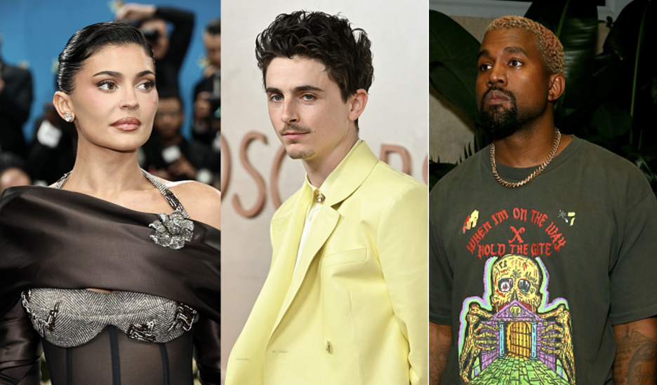 Kylie Jenner, Timothee Chalamet, Kanye West