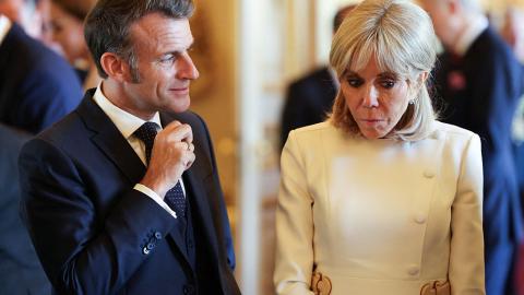 French President Emmanuel Macron Ignored by Wife Brigitte Macron on