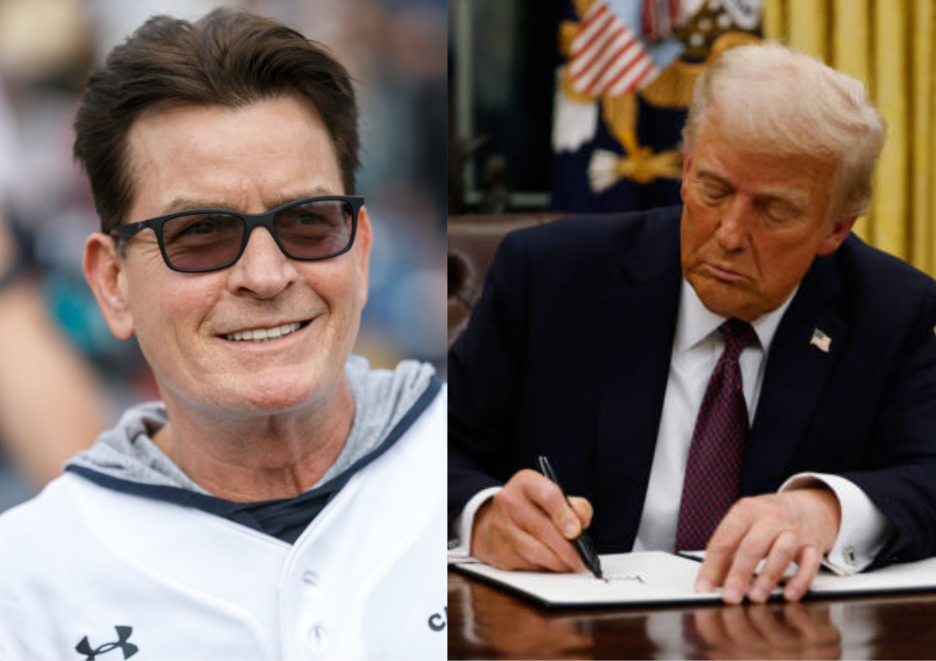 Charlie Sheen,President Donald Trump