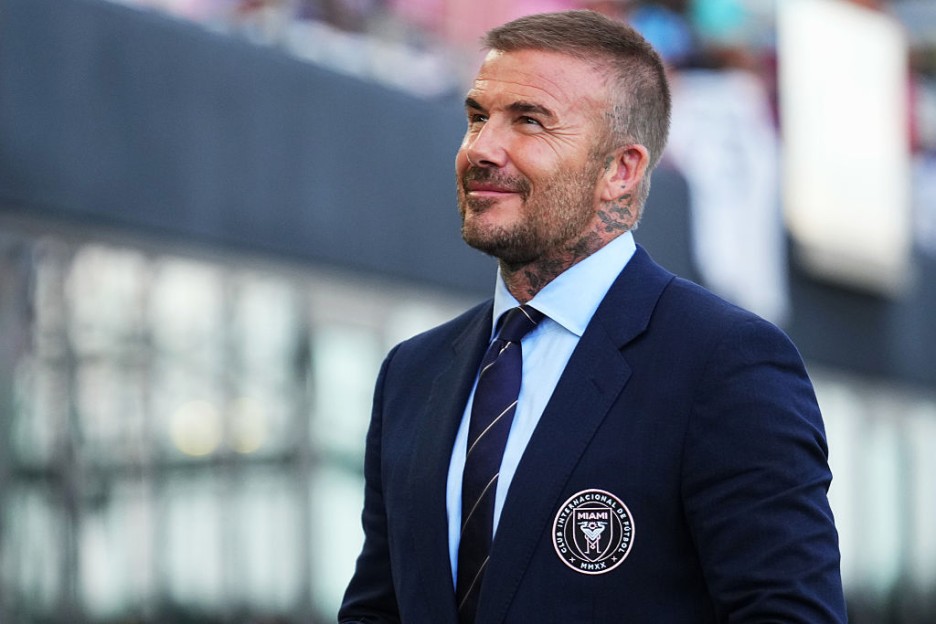 David Beckham Shows Off Accidental Bald Spot, Wife Is Not