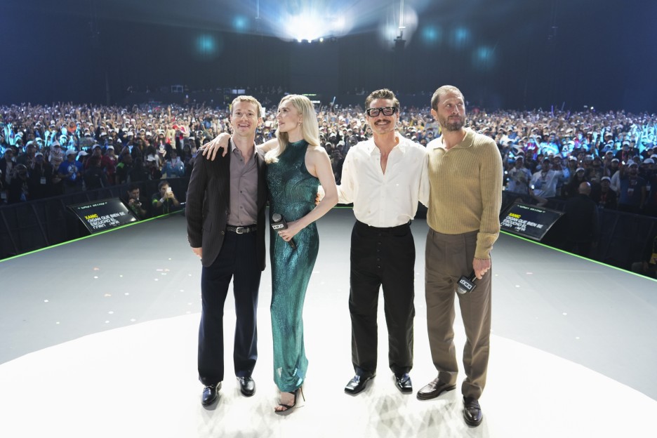 Pedro Pascal and the cast of Fantastic Four