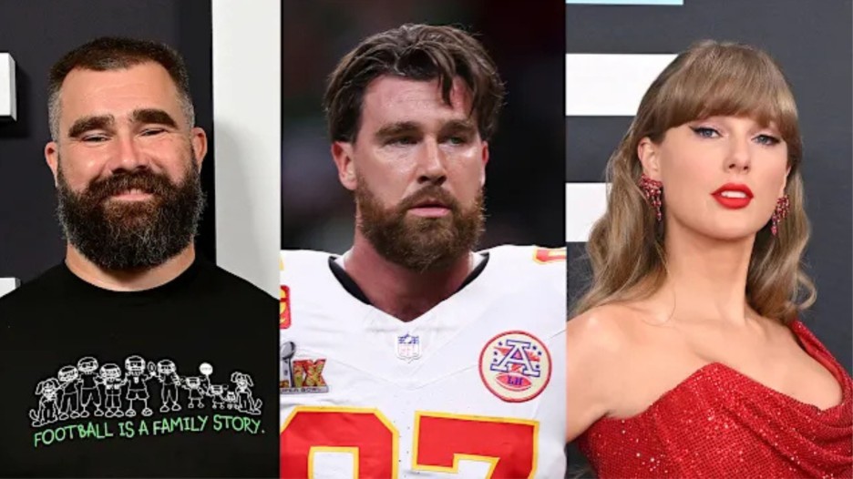 Jason Kelce, Travis Kelce, Taylor Swift engagement reaction