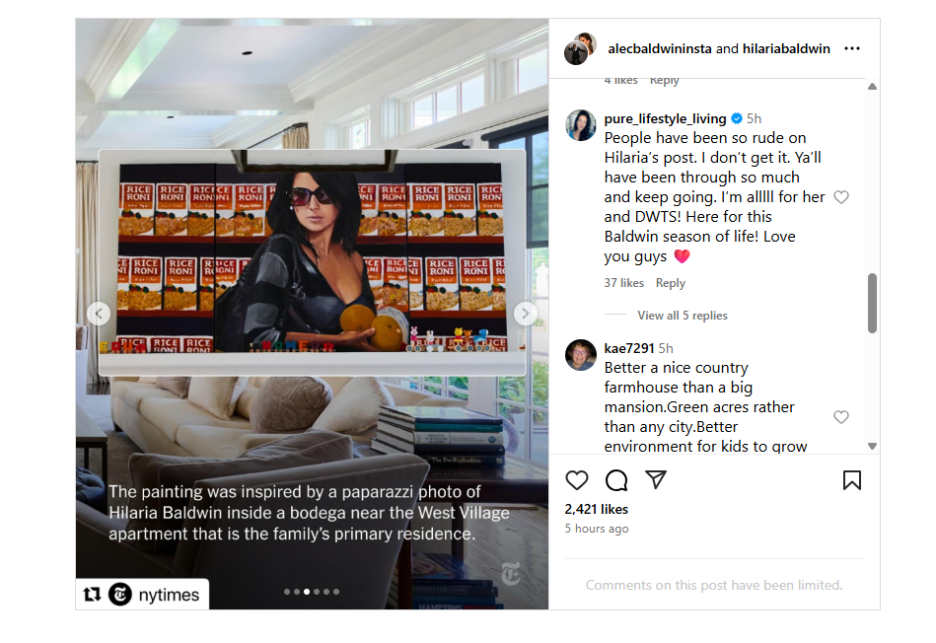 Hilaria Baldwin painting