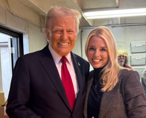 Pam Bondi and Donald Trump