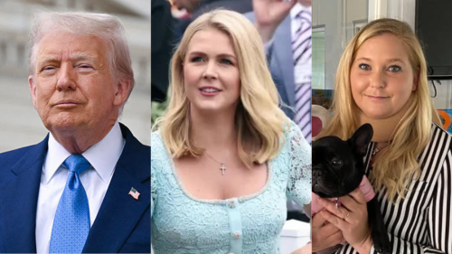 Karoline Leavitt, Virginia Giuffre and Donald Trump