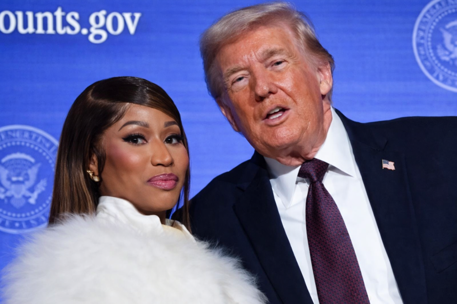 Nicki Minaj and Donald Trump video grab