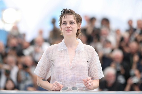 Kristen Stewart Goes Braless Under Sheer Top at Cannes Film