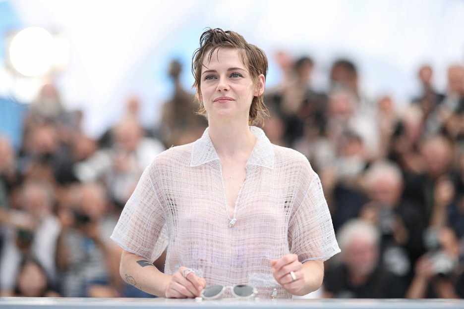 Kristen Stewart Goes Braless Under Sheer Top at Cannes Film