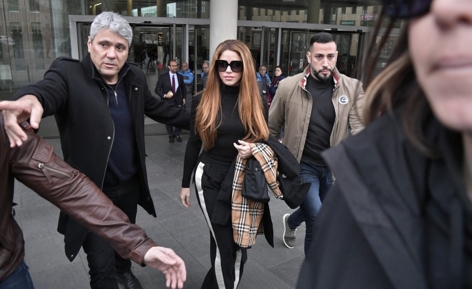 Shakira leaves the Barcelona courthouse on December 1, 2022,